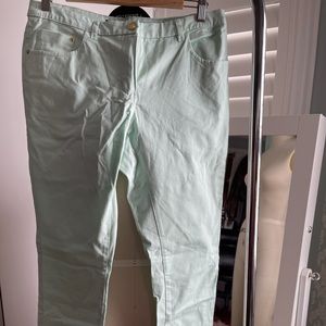 H&M Pastel Mint Green Skinny Jean size 12
